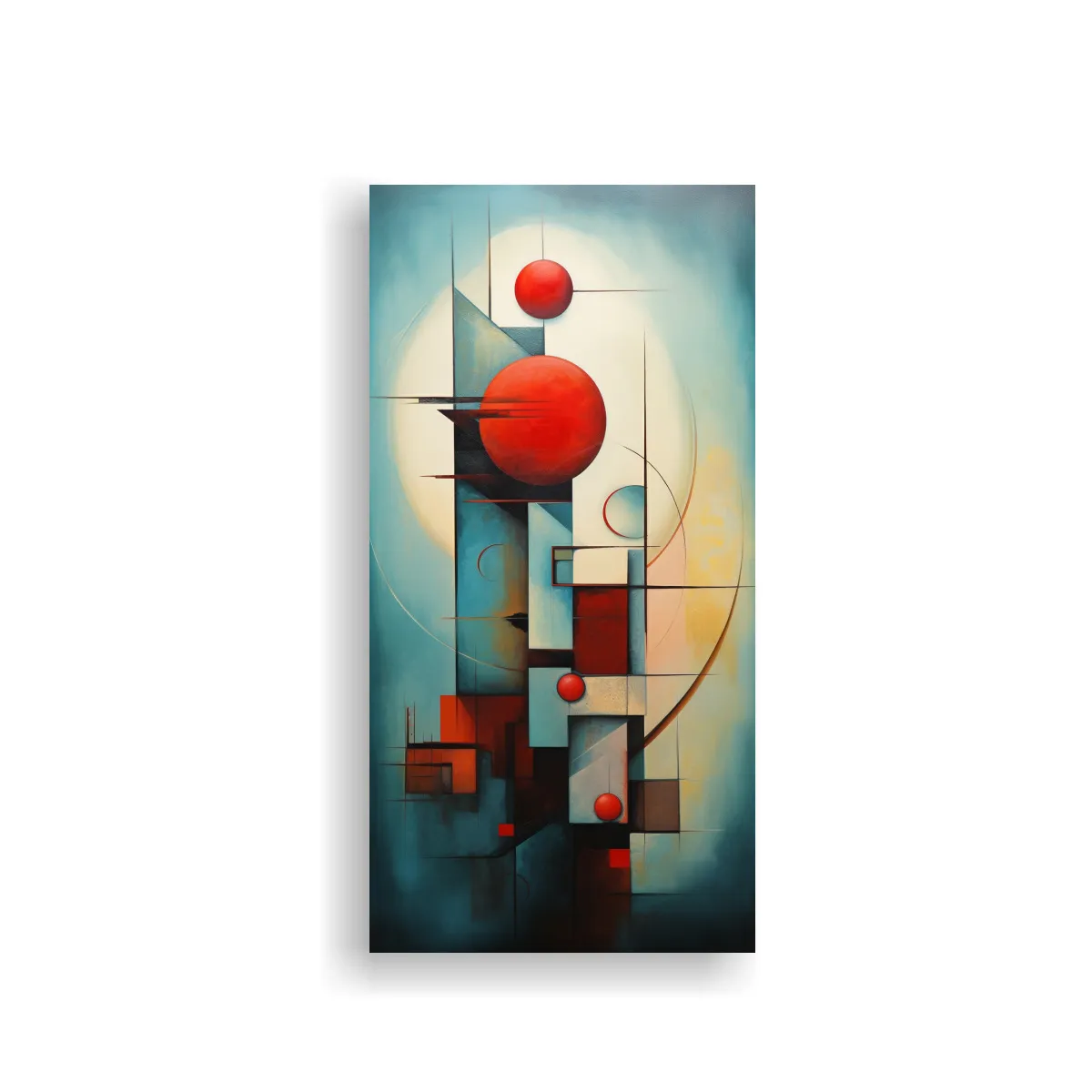 GENERICO - Cuadros Abstractos Mar Vanguardia En Lienzo 20x40 Cm