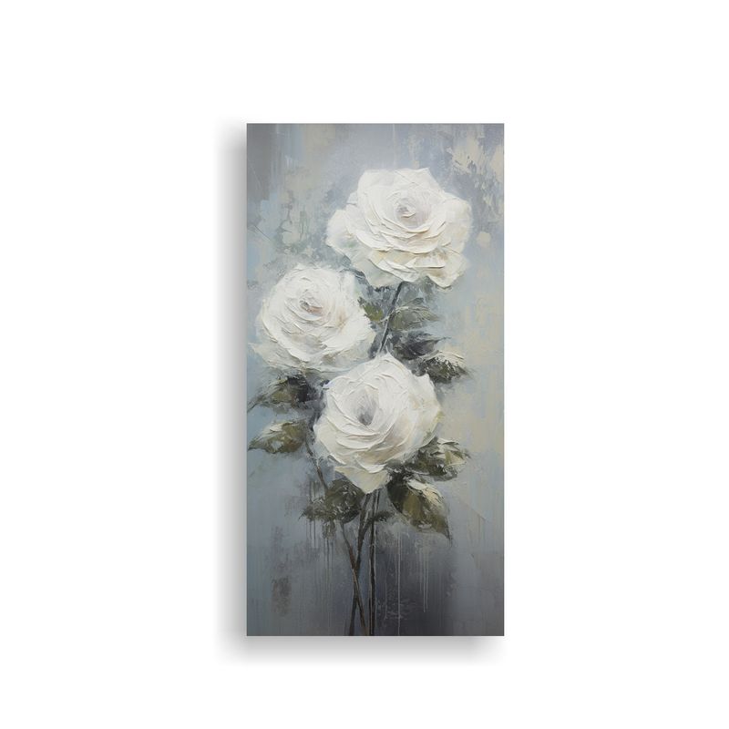 GENERICO - Cuadro De Lienzo Moderno Con Adorno De Rosas 60x120 Cm