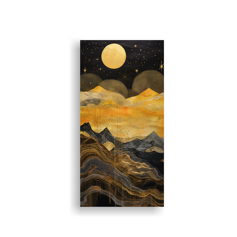 GENERICO - Pintura De Pared Con Luna Cerca De Las Montañas 30x60 Cm
