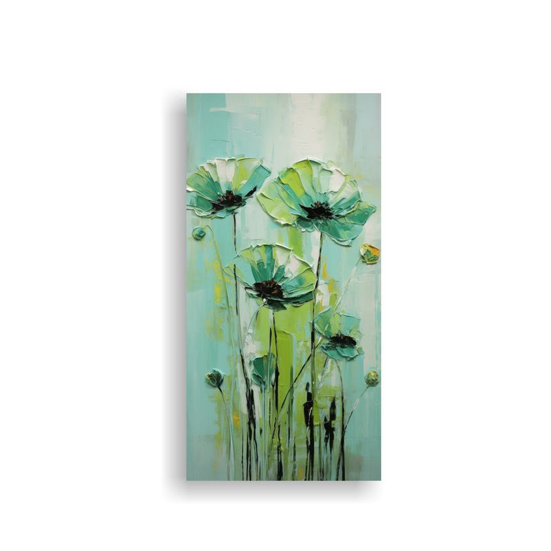 GENERICO - Tela En Bastidor Pop Art Verde Con Alegres 60x120 Cm