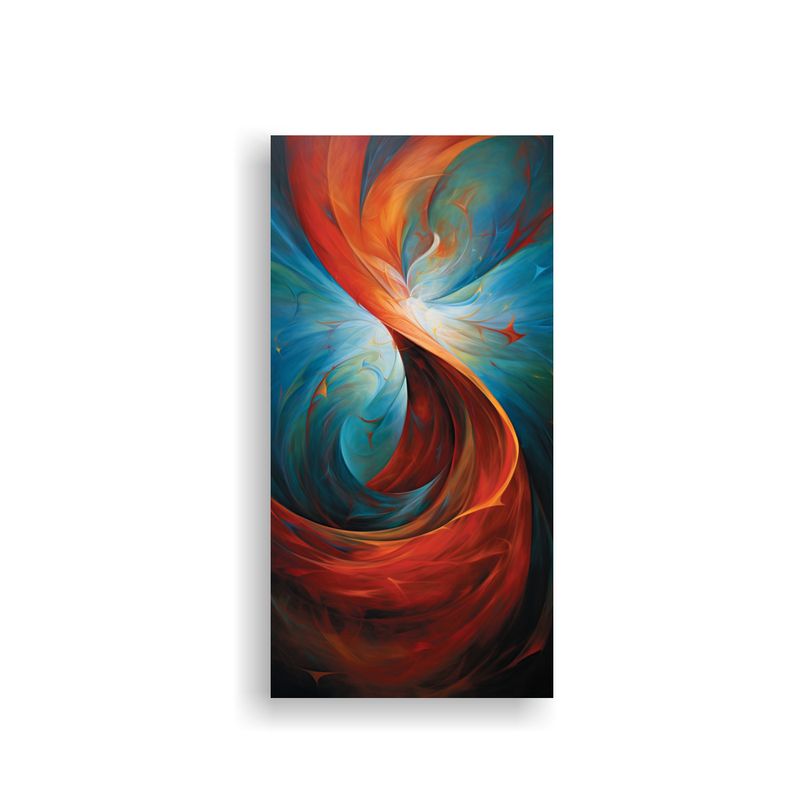 GENERICO - Cuadro De Lienzo Patrón Intenso Poderoso 50x100 Cm