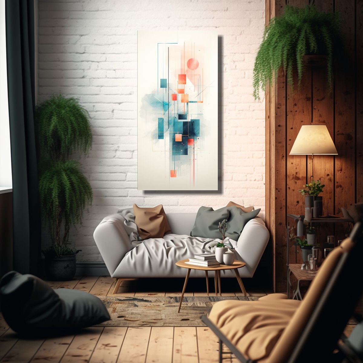 GENERICO - Pinturas Decorativas Abstractas Generativas Con 30x60 Cm