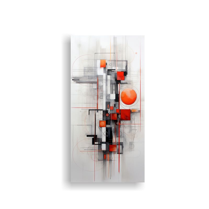 GENERICO - Cuadro Abstracto Acuarela En Relieve Decoración 30x60 Cm