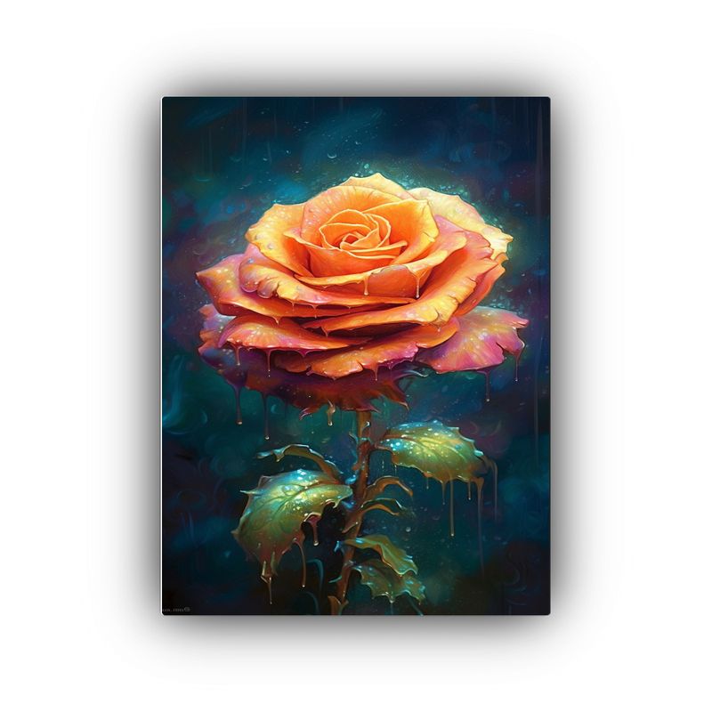 GENERICO - Pintura Decorativa De Baño Abstracto The Rose 80x120 Cm