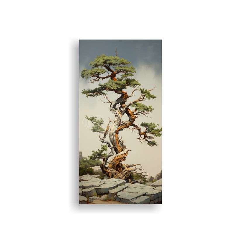 GENERICO - Pintura Abstracta De Un árbol De Enebro Estilo 30x60 Cm
