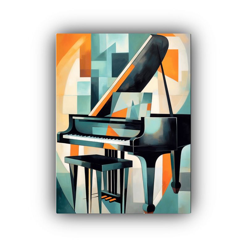 GENERICO - Cuadro Geométrico De Piano De Cola 80x120 Cm