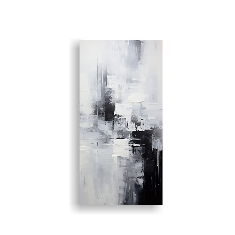 GENERICO - Pintura Abstracta De Canva Moderno Cambio 40x80 Cm