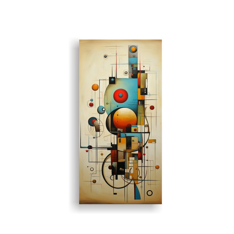 GENERICO - Pinturas Decorativas Abstractas Con Finas Líneas 20x40 Cm