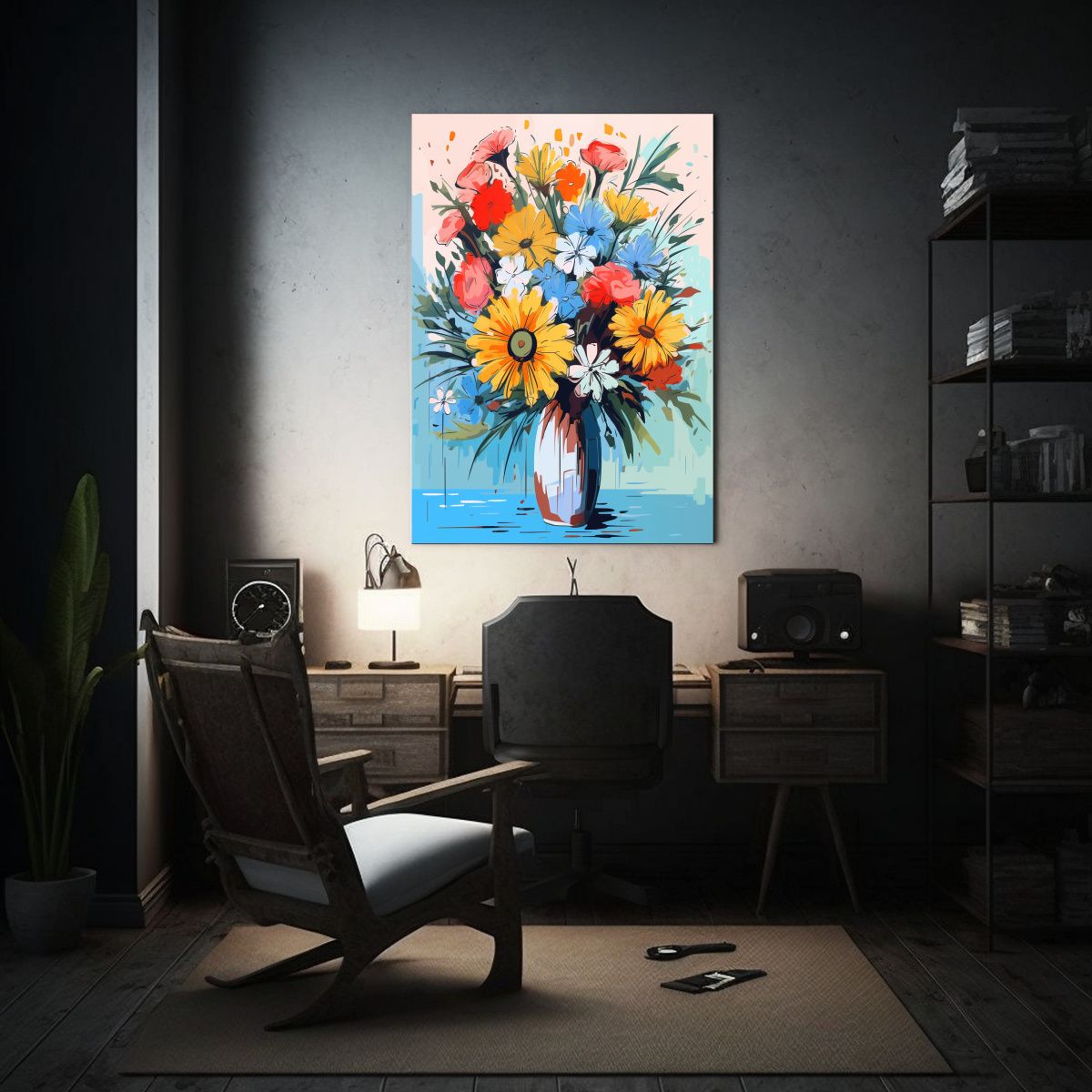 GENERICO - Pintura Decorativa Estilo JeanMichel Basquiat 80x120 Cm