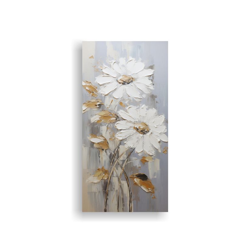 GENERICO - Pintura En Lienzo Rectangular De Girasoles 70x140 Cm