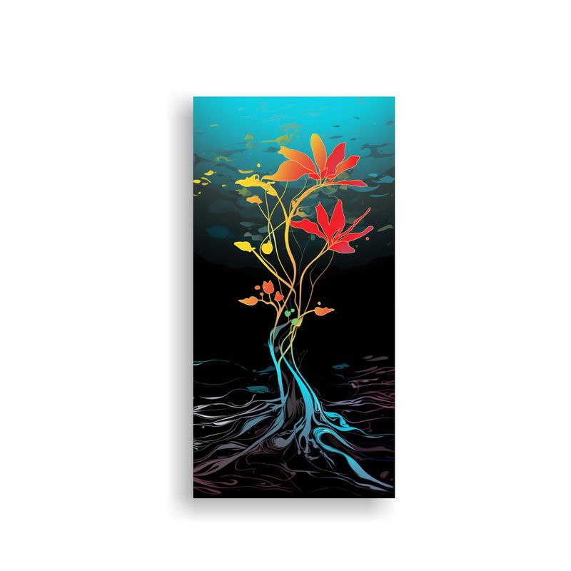 GENERICO - Cuadro Vintage Estilo A árbol De Mangle En 60x120 Cm