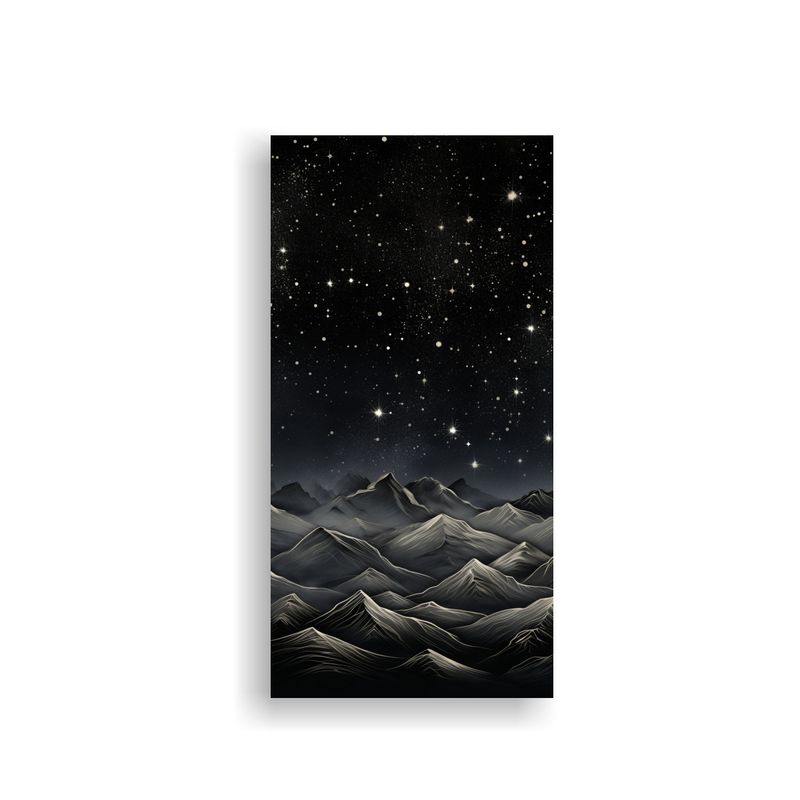 GENERICO - Cuadro Vintage Paisaje De Montaña Con Estilo 70x140 Cm