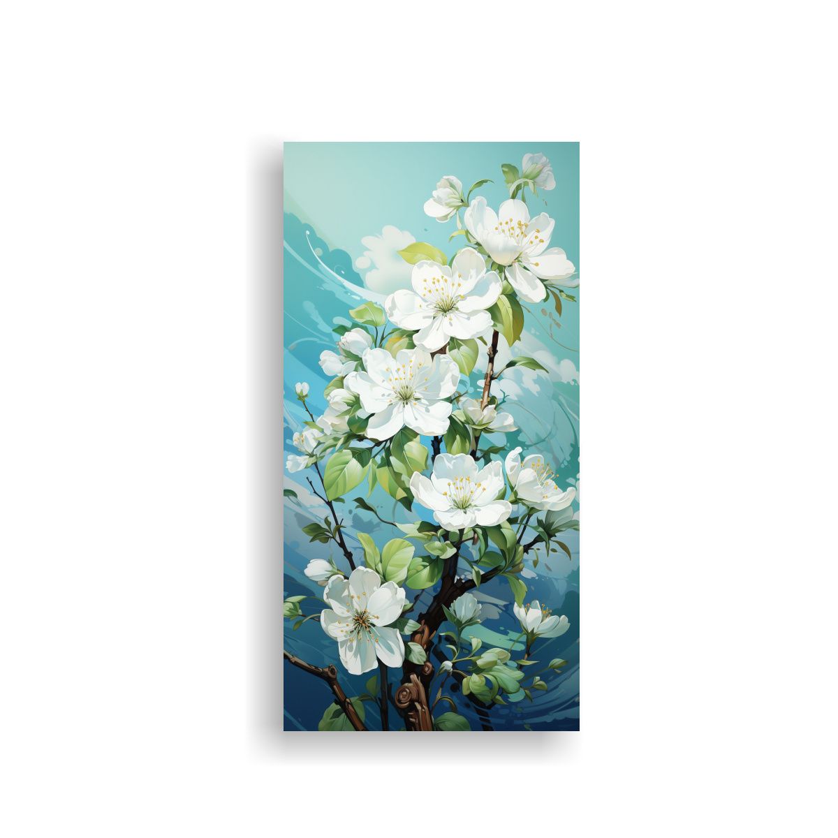 GENERICO - Pintura Abstracta De Ambiente Con Tela En 50x100 Cm