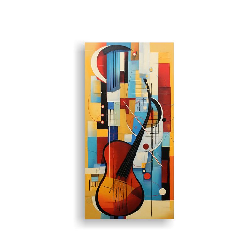 GENERICO - Arte Abstracto Visual Con Notas Musicales Para 60x120 Cm