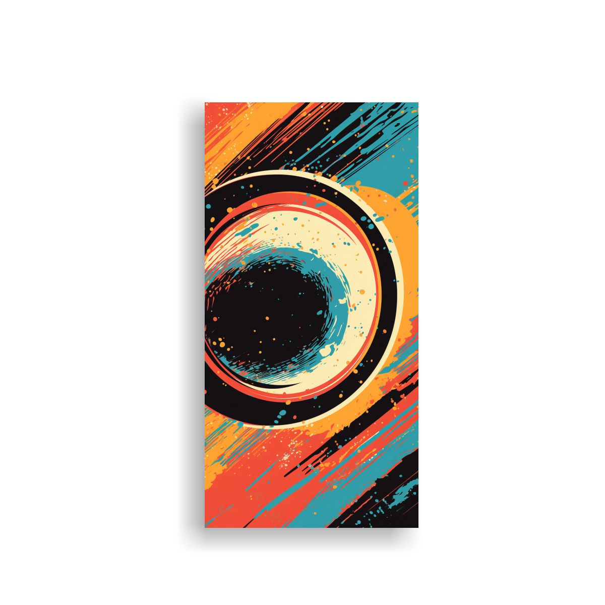 GENERICO - Cuadro Estilo Galería Con Textura Grunge Y Vida 30x60 Cm