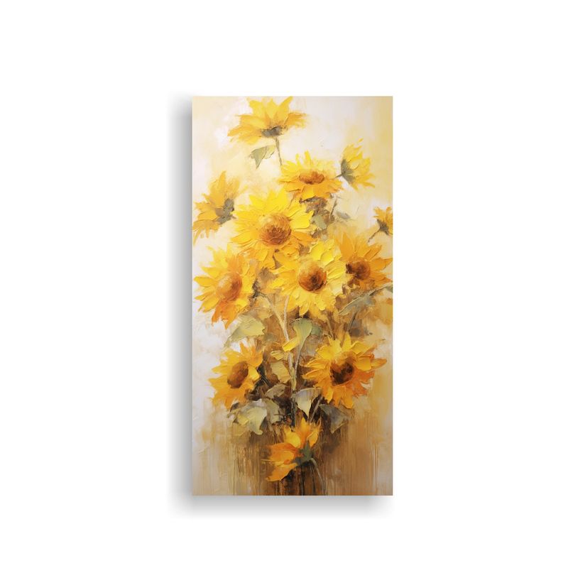 GENERICO - Pintura En Lienzo De Girasoles Amarillos En 50x100 Cm