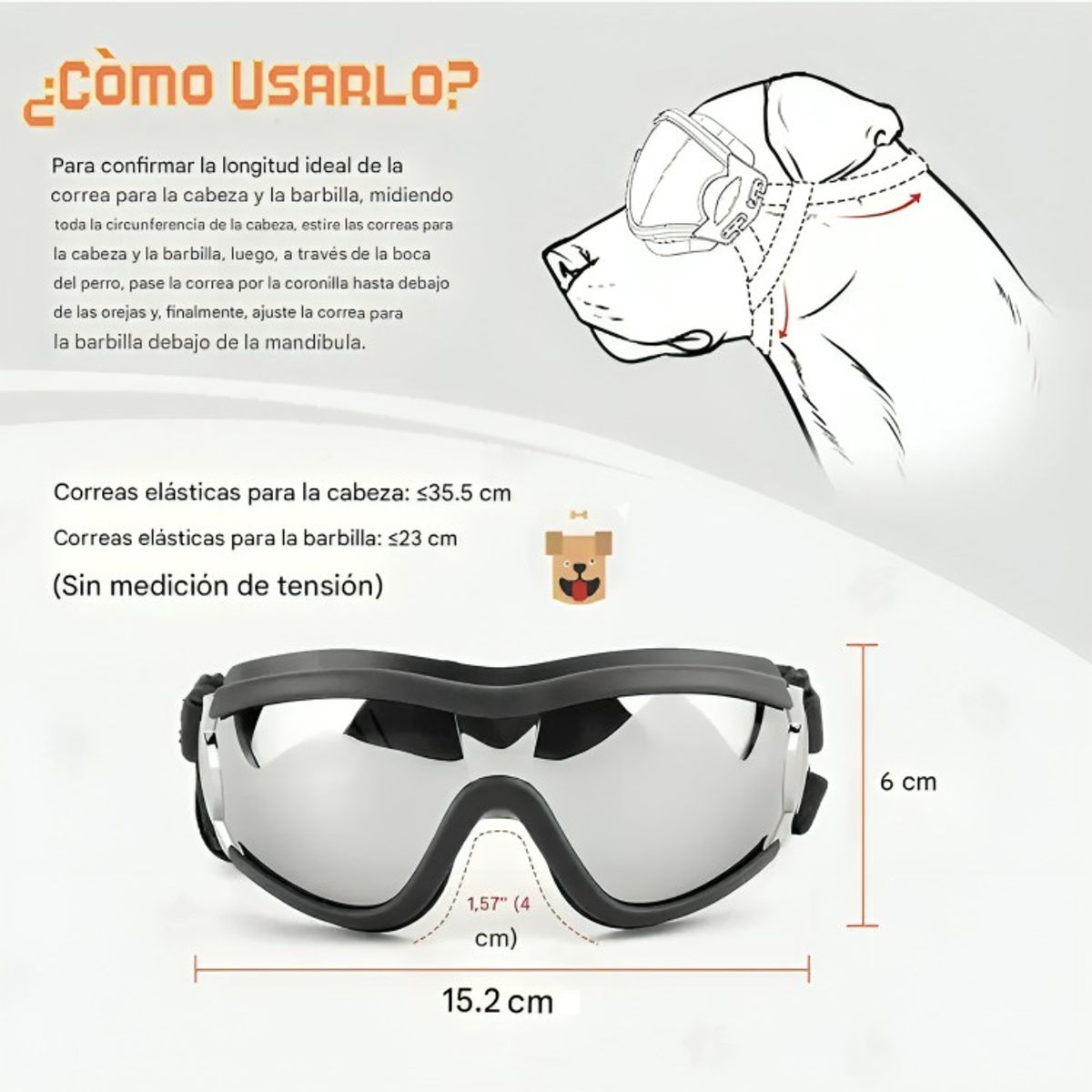 GENERICO - Gafas De Sol Para Perro Anti-uv Protector De Ojos Ajustable