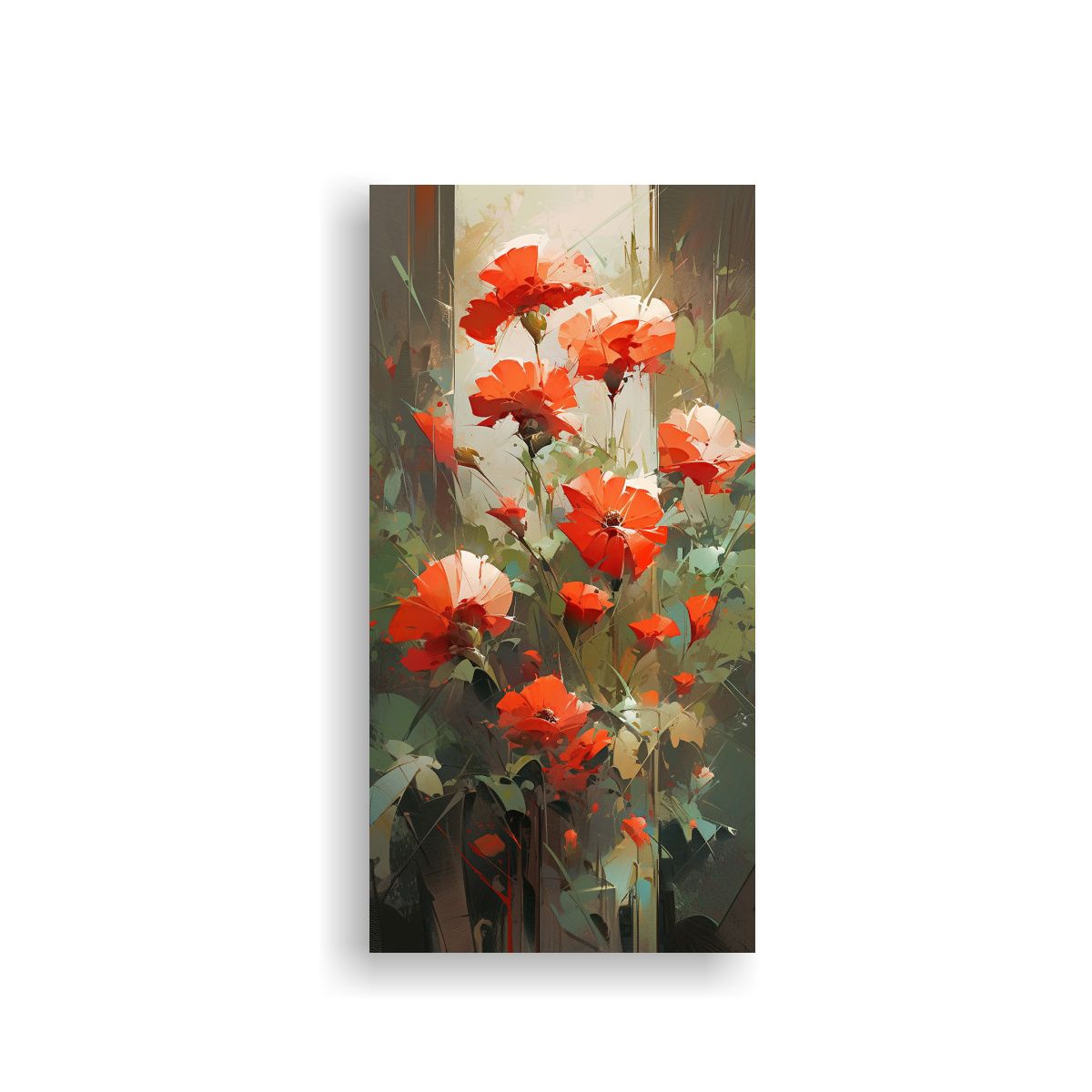 GENERICO - Lienzo De Tela Con Imagen Ambiental De Flores En 30x60 Cm