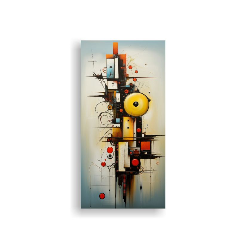 GENERICO - Pinturas Abstractas Intensas De Rostros Arte 40x80 Cm