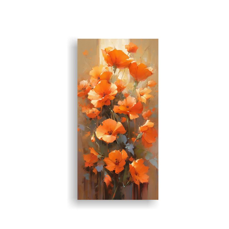 GENERICO - Pintura De Flores En Lienzo Estilo Decorativo En 70x140 Cm