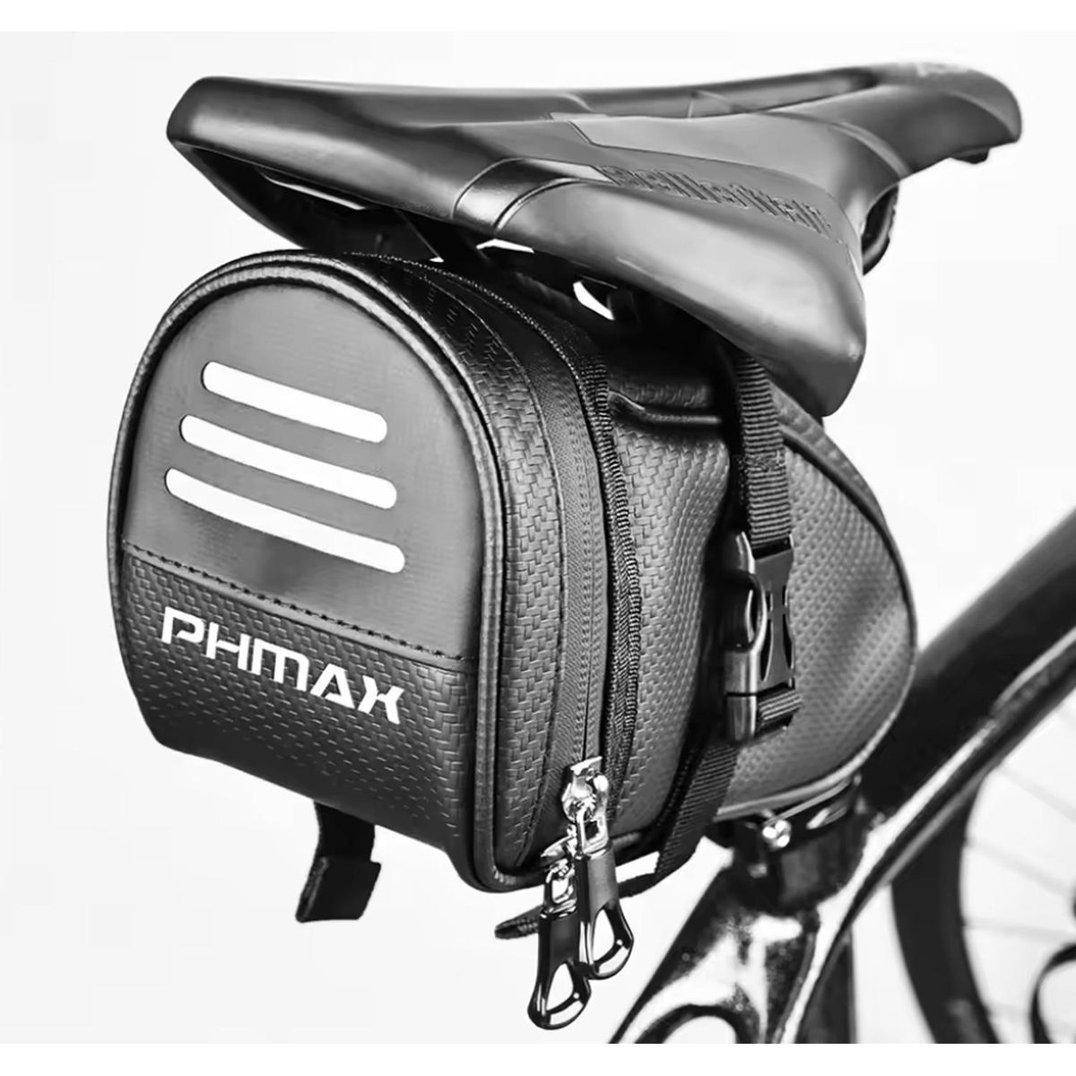 GENERICO - Bolso Sillín Porta Botella Bicicleta Ciclismo Negro