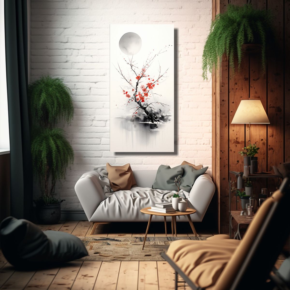 GENERICO - Arte Zen De Creatividad En Tinta Hermosa 50x100 Cm