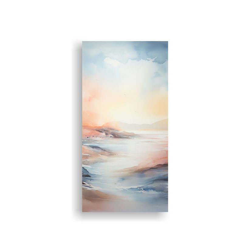 GENERICO - Paisaje Costero Abstracto En Pinturas De 40x80 Cm