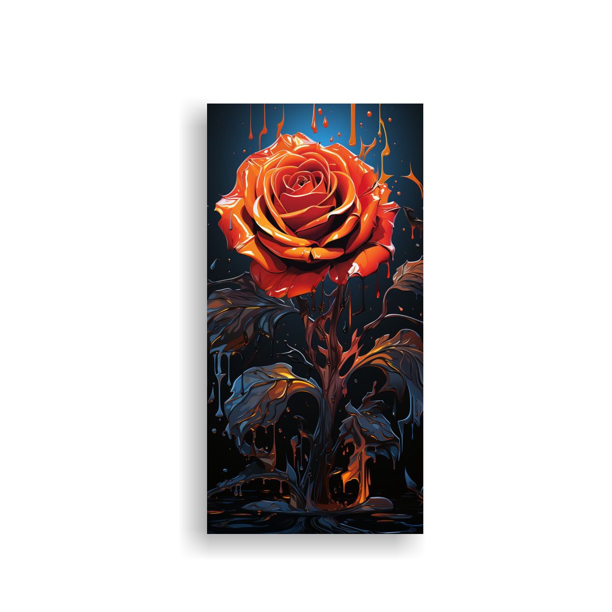 GENERICO - Lienzo Cuadro Alta Resolución Rosa Melting 40x80 Cm