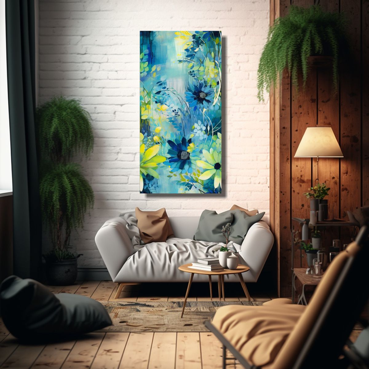 GENERICO - Pintura Decorativa Abstracta Con Patrón Moderno 50x100 Cm