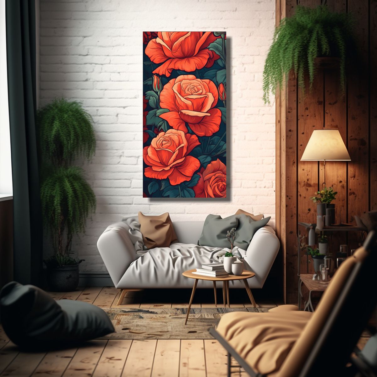 GENERICO - Lienzo Abstracto Elegancia Con Detalle De 60x120 Cm