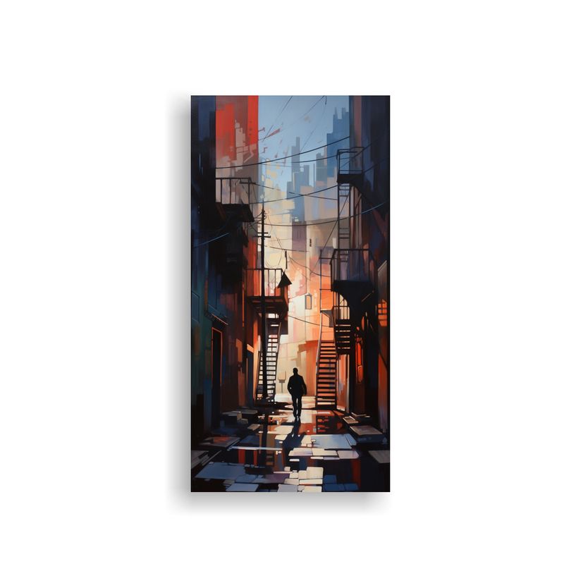 GENERICO - Cuadro Lienzo Abstracción Street Art Baile 40x80 Cm