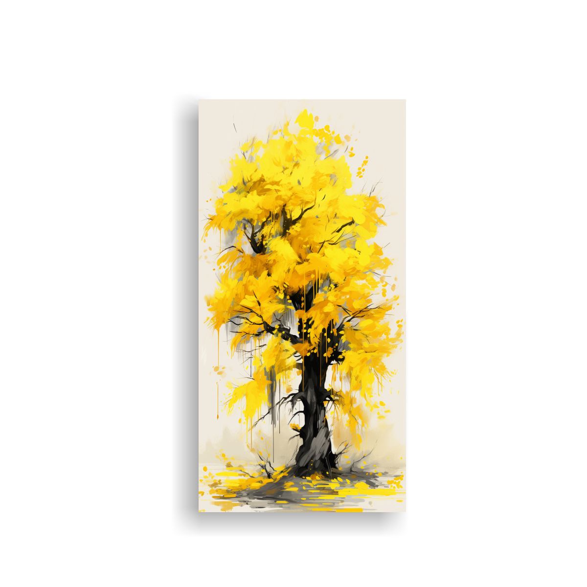 GENERICO - Cuadro Visual De Un árbol Sauce En Colores 50x100 Cm