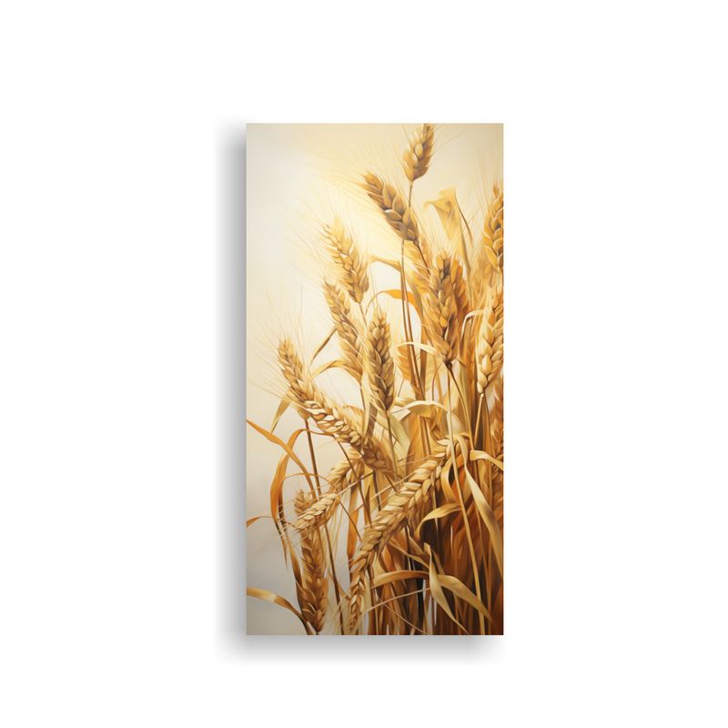 GENERICO - Cuadro Acuarela único De Granos De Avena Pintura 40x80 Cm