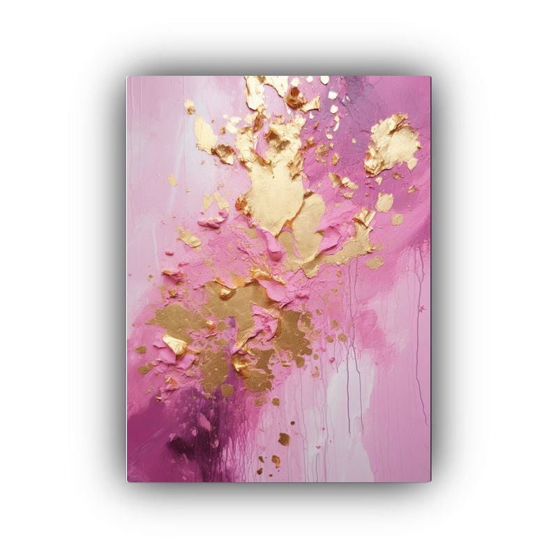 GENERICO - Pintura Decorativa Estilo Lienzo Abstracto Rosa 80x120 Cm