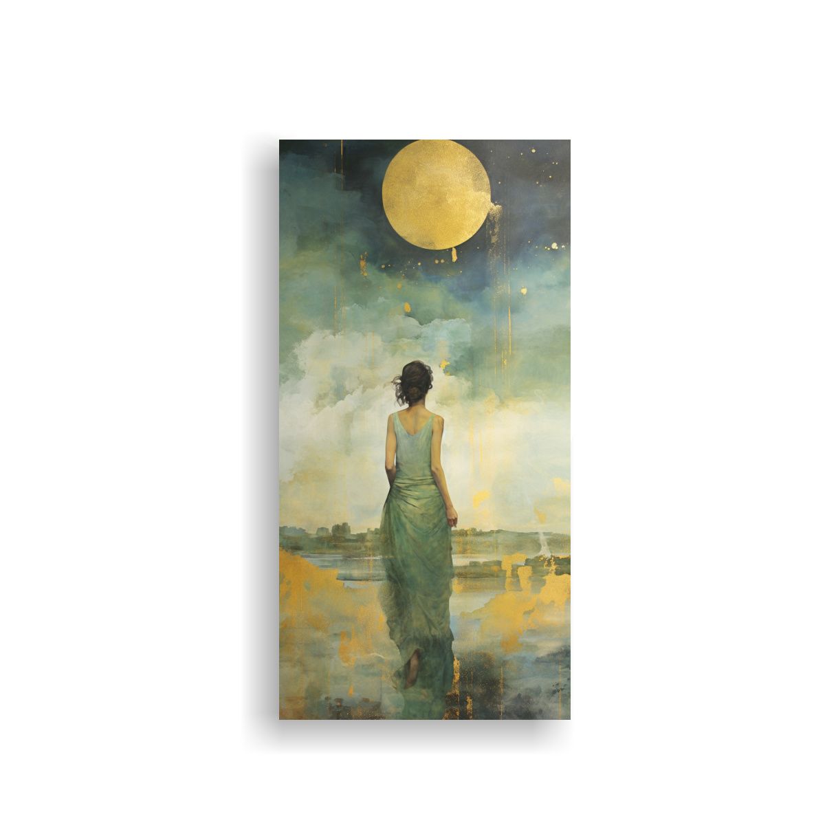 GENERICO - Pintura De Diseño Calma De Canva Con Acuarela 70x140 Cm