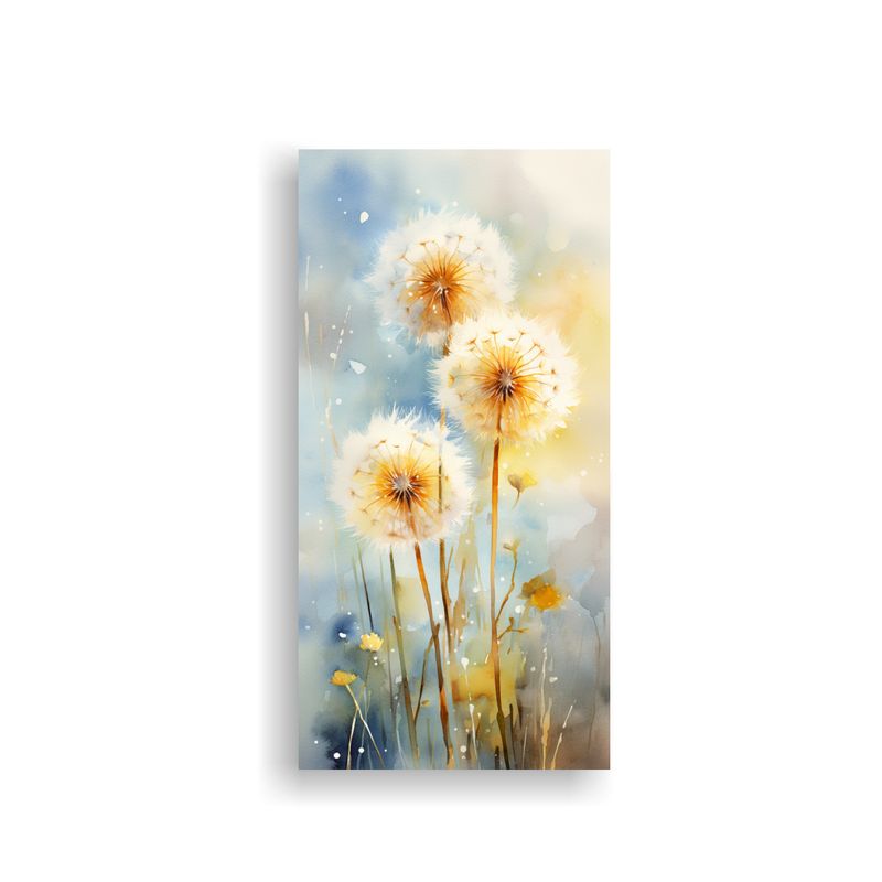 GENERICO - Pintura Abstracta De Flores De Diente De León En 60x120 Cm