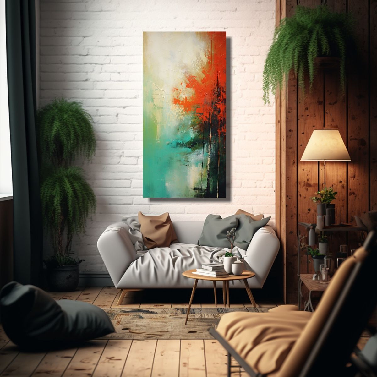 GENERICO - Pintura Abstracta De Alta Calidad Inspirada En La 20x40 Cm