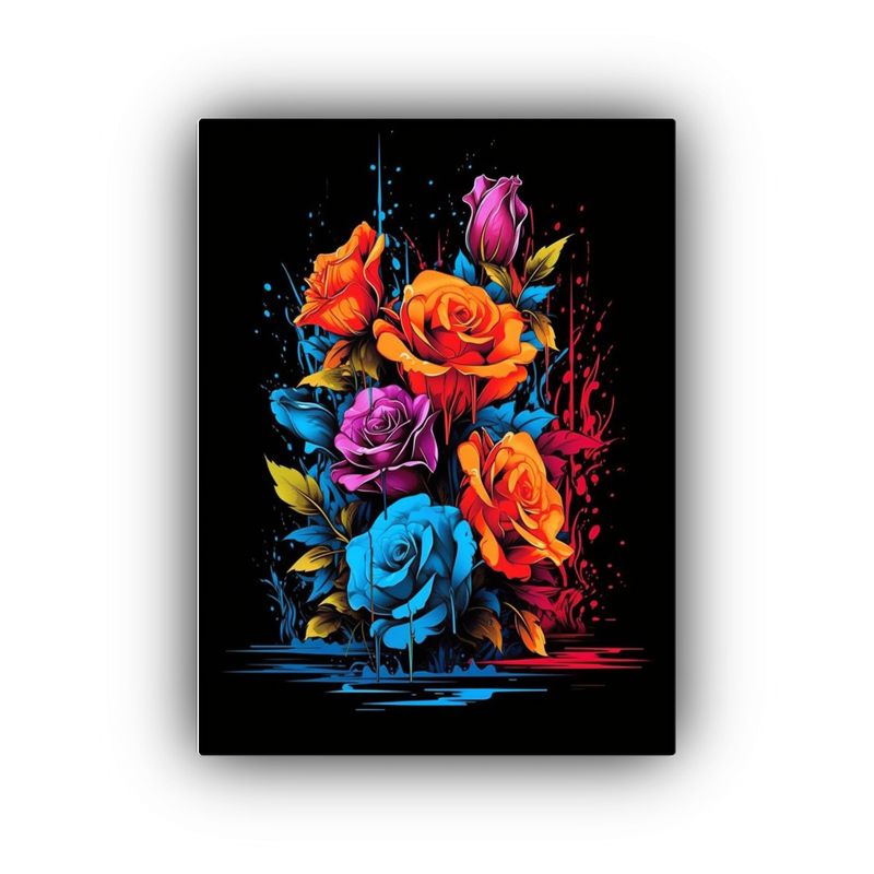 GENERICO - Arte De Pared Con Diseño Floral Intenso Para 80x120 Cm