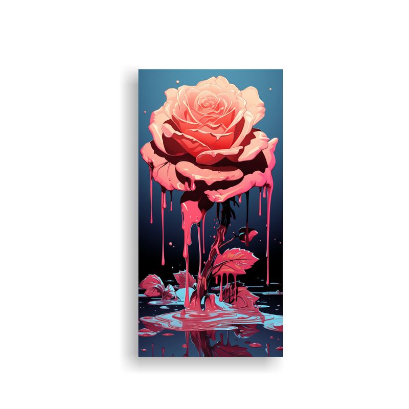 GENERICO - Cuadro De Relieve Inspirador De Una Rosa 70x140 Cm