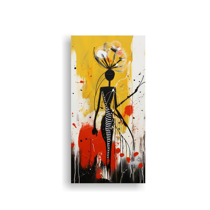GENERICO - Pintura Abstracta Lienzo Colores Calidez En 30x60 Cm