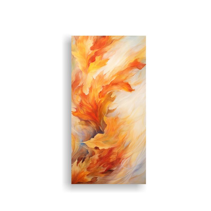 GENERICO - Pintura Abstracta Dinámica De Hojas Otoñales 70x140 Cm