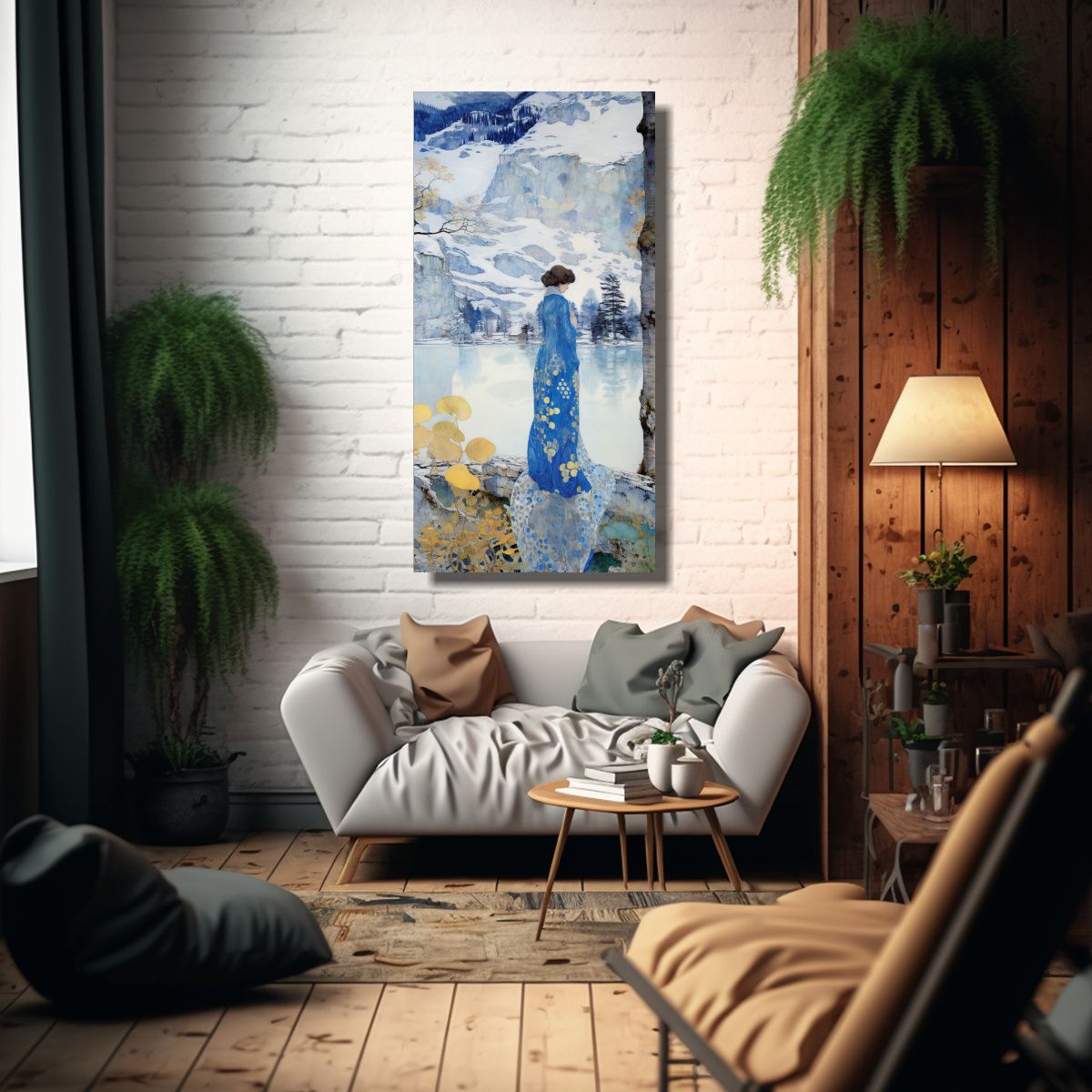 GENERICO - Lienzo Decorativo Paisajes Deshabitados De Gustav 40x80 Cm