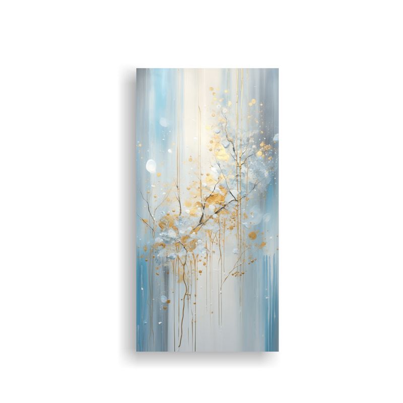 GENERICO - Pintura En Blanco Y Oro En Estilo Moderno Para 70x140 Cm