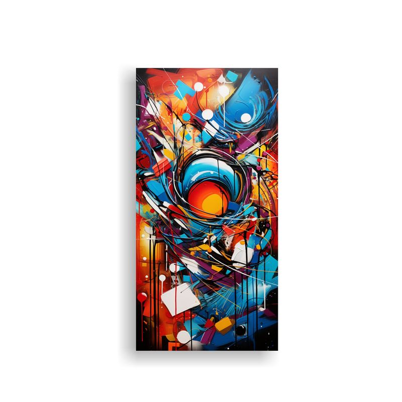 GENERICO - Pintura Decorativa Abstracta Fusionando Graffiti 30x60 Cm