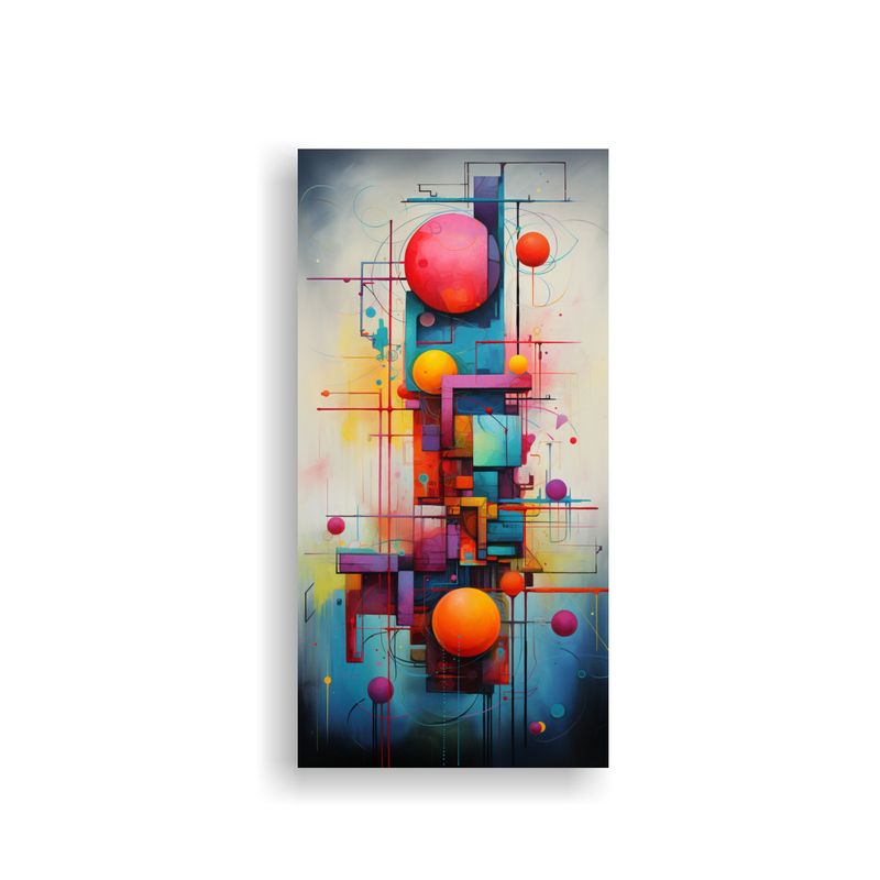GENERICO - Cuadros Abstractos Coloridos Exclusivos Para 70x140 Cm