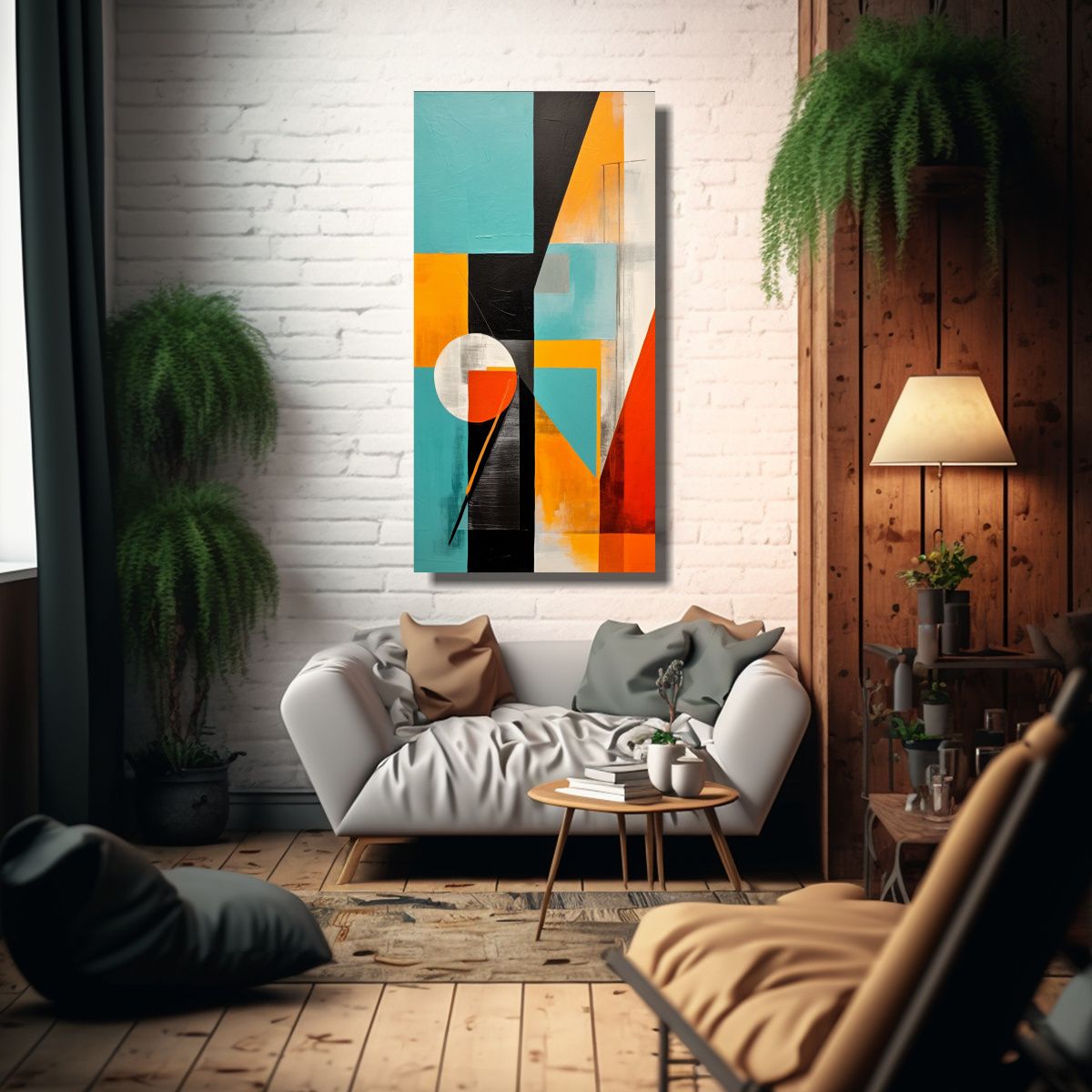 GENERICO - Pintura De Composición Cálida En Londres De 50x100 Cm