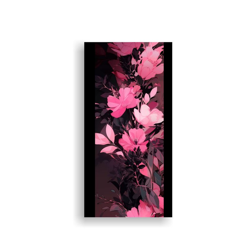 GENERICO - Pintura Neonoir En Negro Y Rosa Con Movimiento Y 70x140 Cm