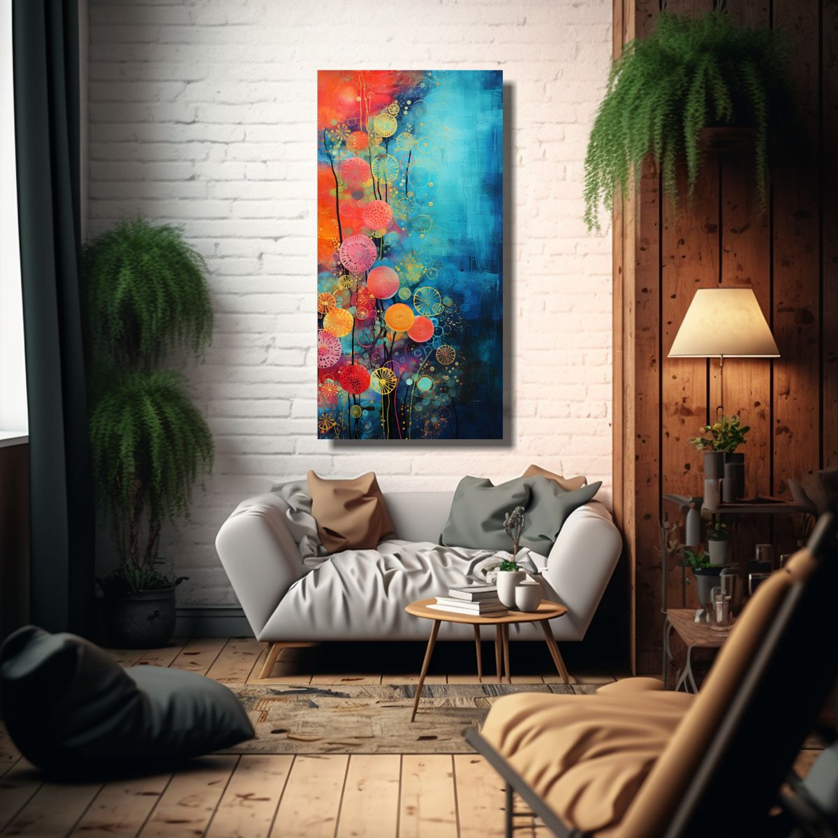 GENERICO - Pinturas Decorativas De Tela En Bastidor Modernos 80x160 Cm