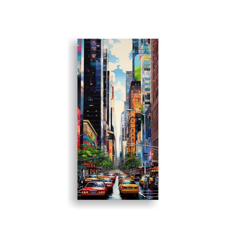 GENERICO - Cuadro Tela Canvas Belleza Urbana Con Pinturas De 20x40 Cm