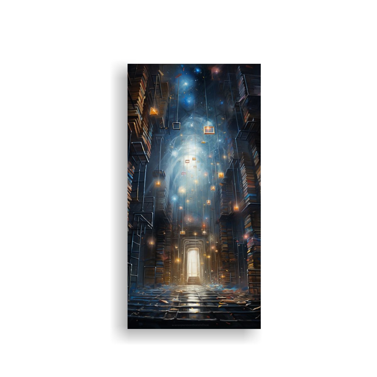 GENERICO - Pintura Abstracta Composición Intensa De Una 20x40 Cm